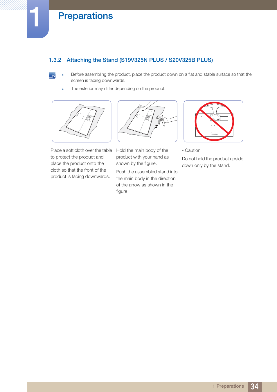 Preparations | Samsung LS22B150NS-ZM User Manual | Page 34 / 160