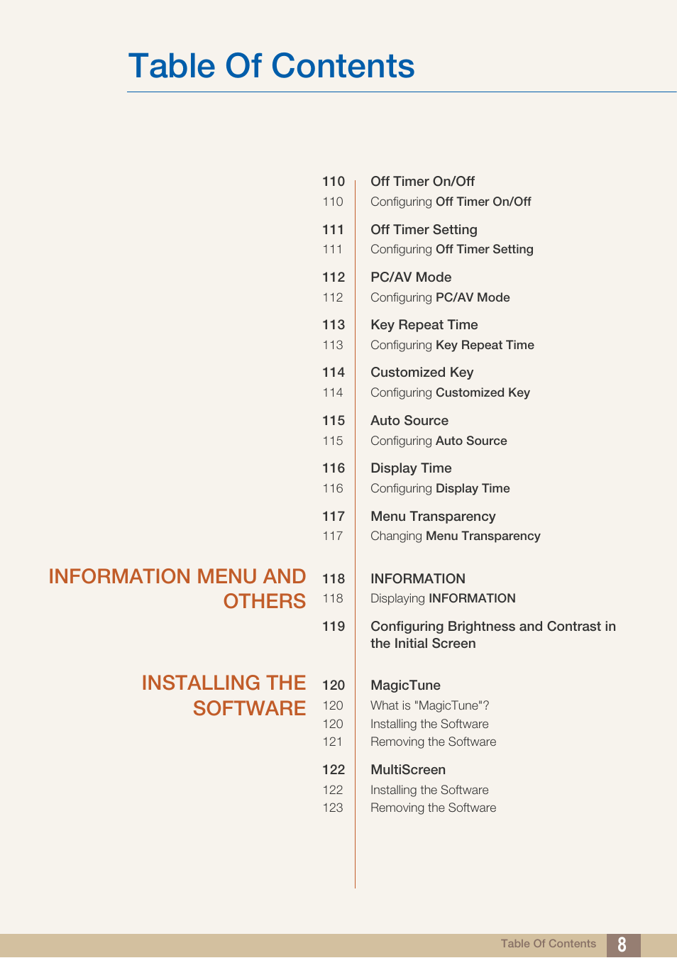 Samsung LS22B150NS-ZM User Manual | Page 8 / 160