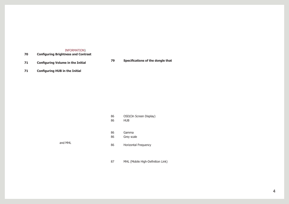 Chapter. 10 information menu and others, Chapter. 11 troubleshooting guide, Chapter. 12 specifications | Chapter. 13 appendix | Samsung LC24B750XS-ZA User Manual | Page 4 / 89