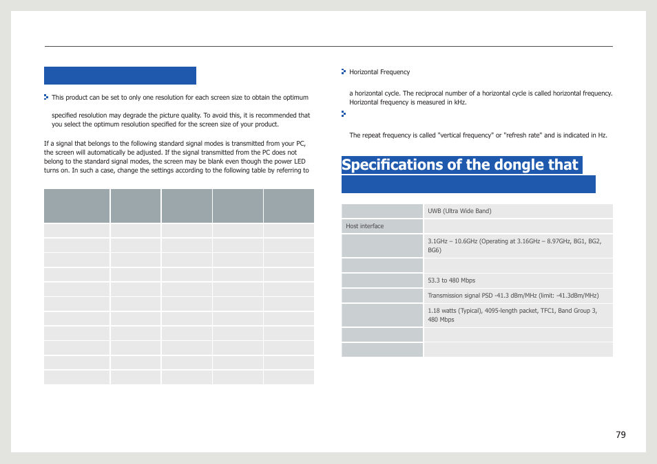 Preset timing modes | Samsung LC24B750XS-ZA User Manual | Page 79 / 89