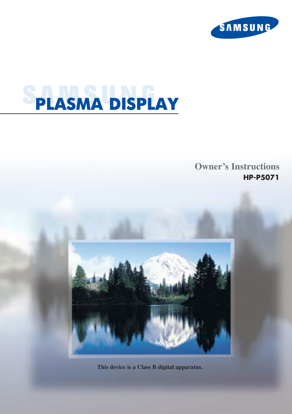 Samsung HPP5071X-XAA User Manual | 116 pages