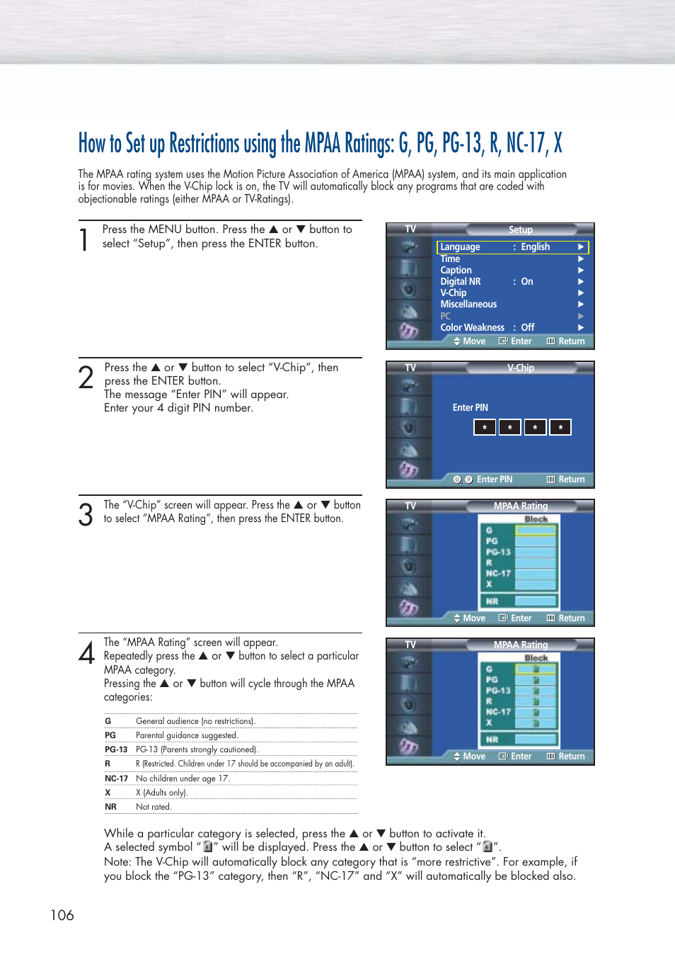 Samsung HPP5071X-XAA User Manual | Page 106 / 116