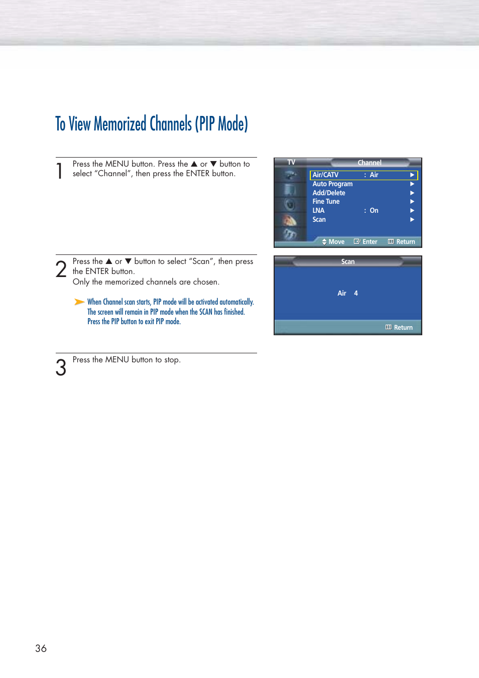 Samsung HPP5071X-XAA User Manual | Page 36 / 116