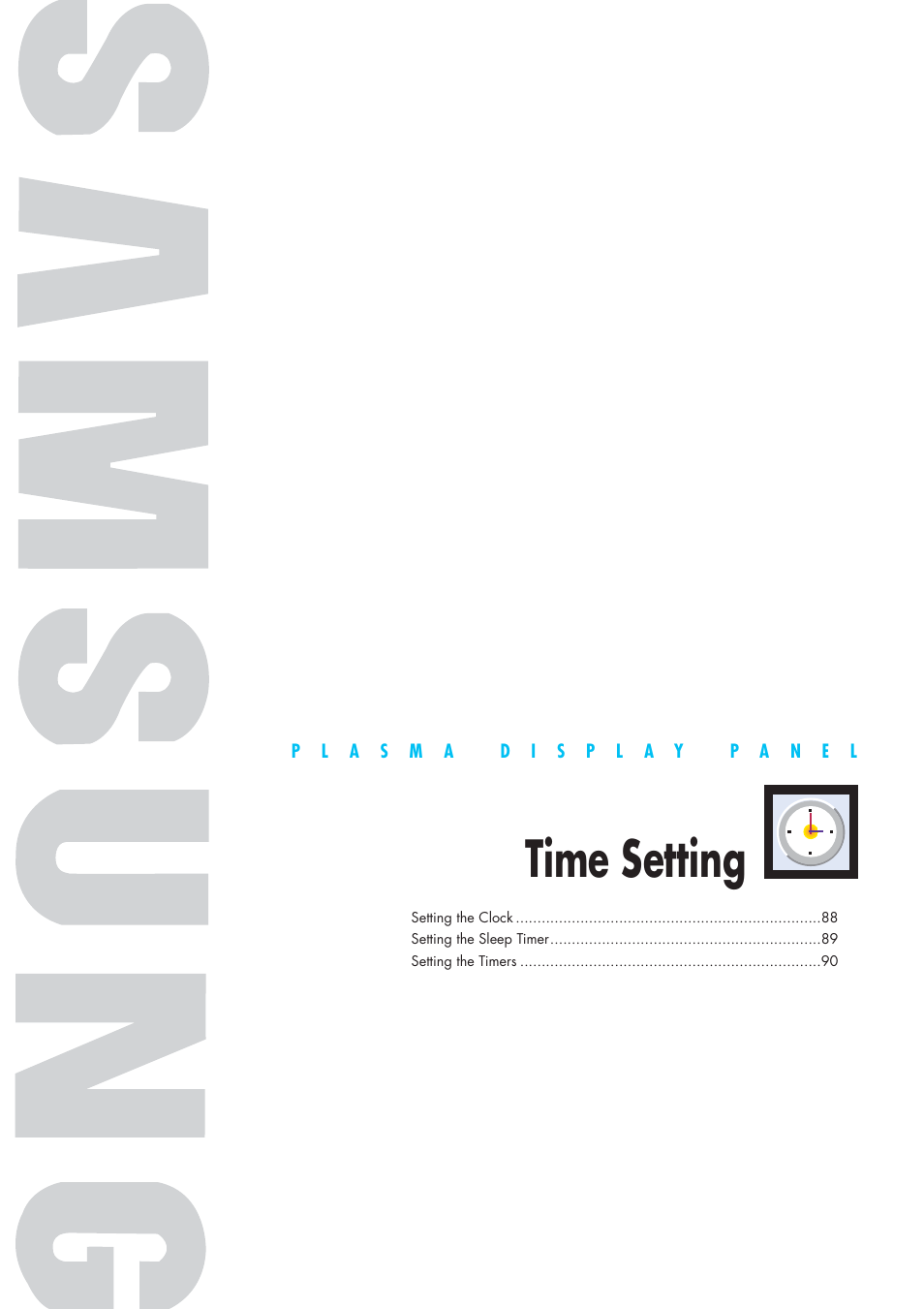 Time setting | Samsung HPP5071X-XAA User Manual | Page 87 / 116
