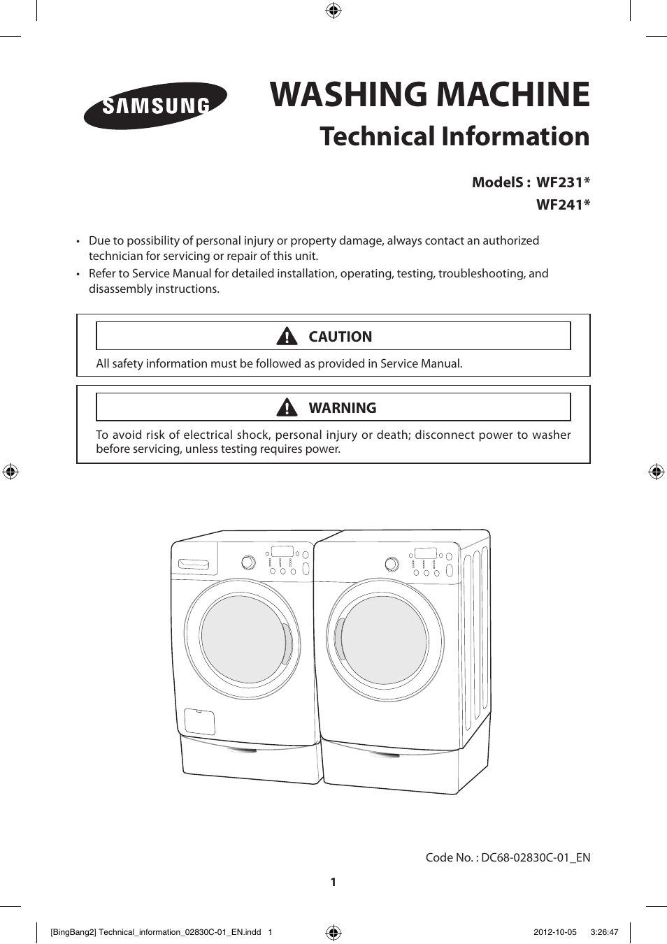 Samsung WF231ANW-XAA User Manual | 60 pages
