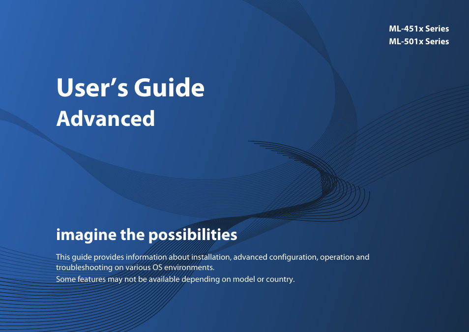 User’s guide_advanced, User’s guide, Advanced | Imagine the possibilities | Samsung ML-4512ND-XAA User Manual | Page 127 / 272