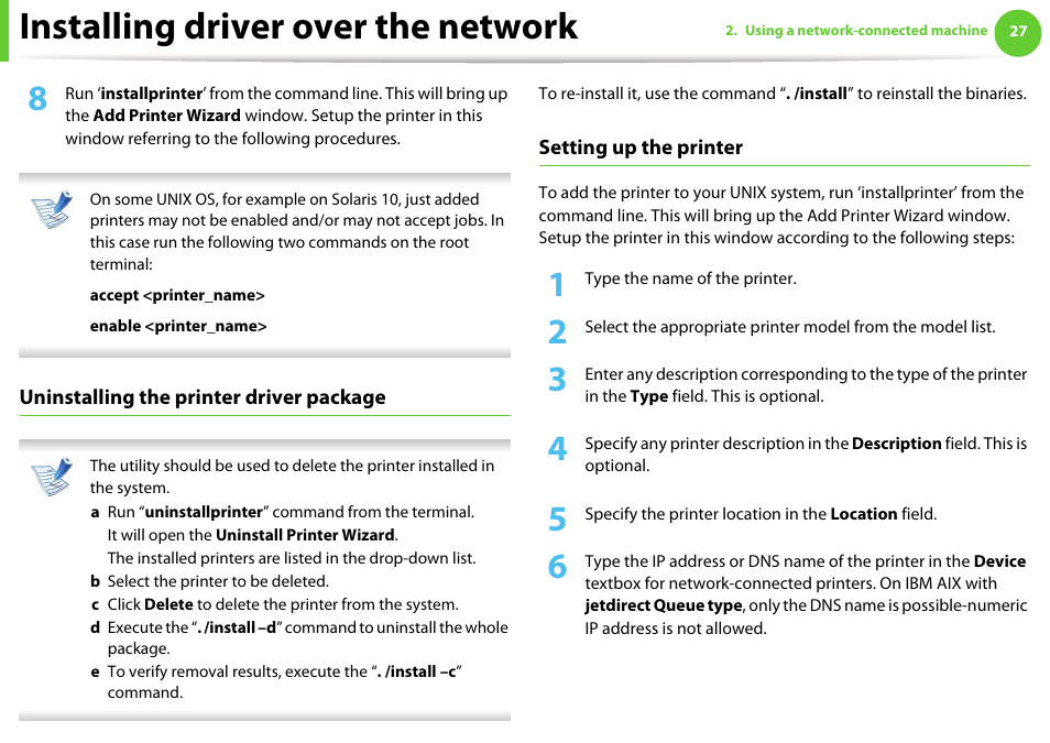 Installing driver over the network | Samsung ML-4512ND-XAA User Manual | Page 153 / 272