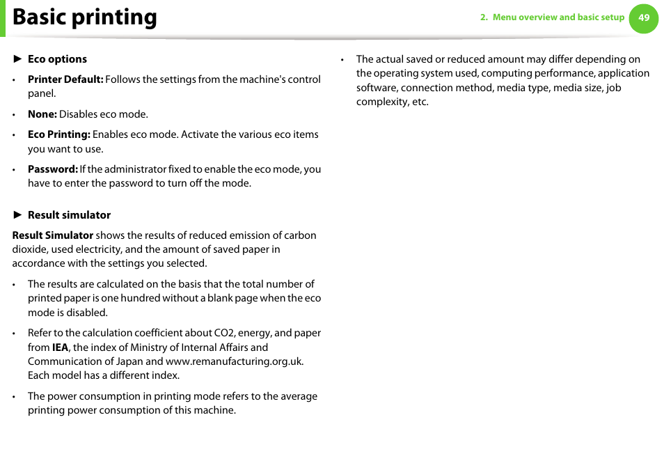 Basic printing | Samsung ML-4512ND-XAA User Manual | Page 49 / 272