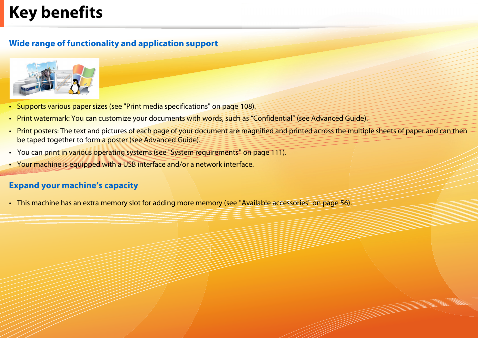 Key benefits | Samsung ML-4512ND-XAA User Manual | Page 6 / 272