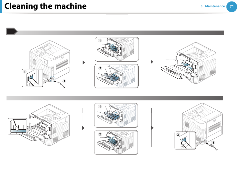 Cleaning the machine | Samsung ML-4512ND-XAA User Manual | Page 71 / 272