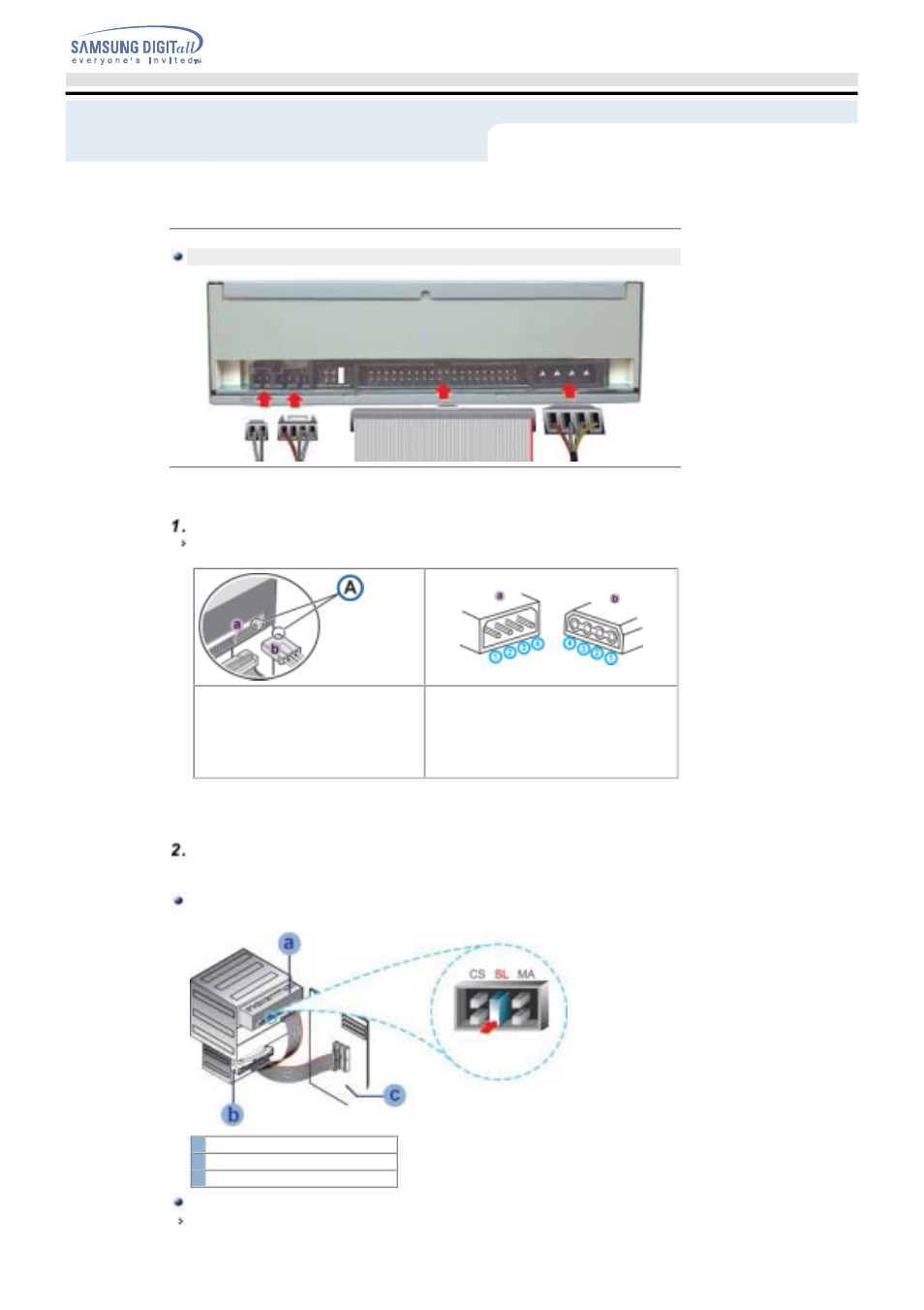 Connecting the cables, Setup | Samsung SH-R522C-BEWN User Manual | Page 10 / 24