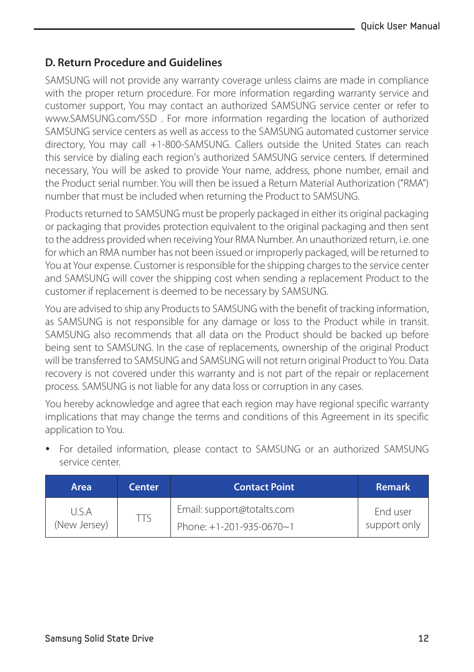 Samsung MZ-5PA064-US User Manual | Page 12 / 14