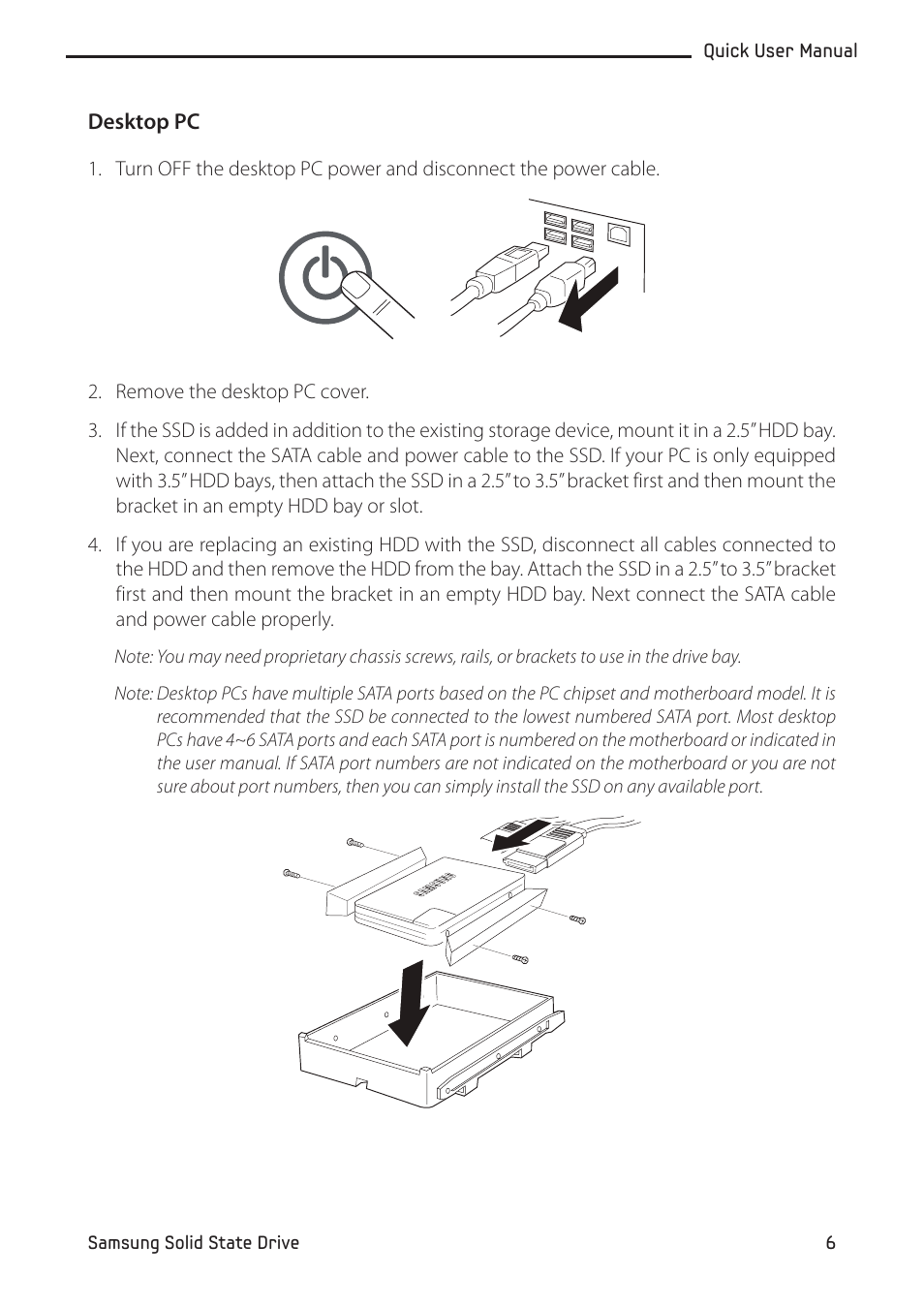 Desktop pc | Samsung MZ-5PA064-US User Manual | Page 6 / 14