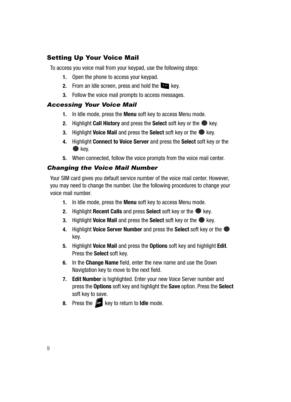 Setting up your voice mail, Accessing your voice mail, Changing the voice mail number | Samsung SGH-A436ZKAGEN User Manual | Page 12 / 126