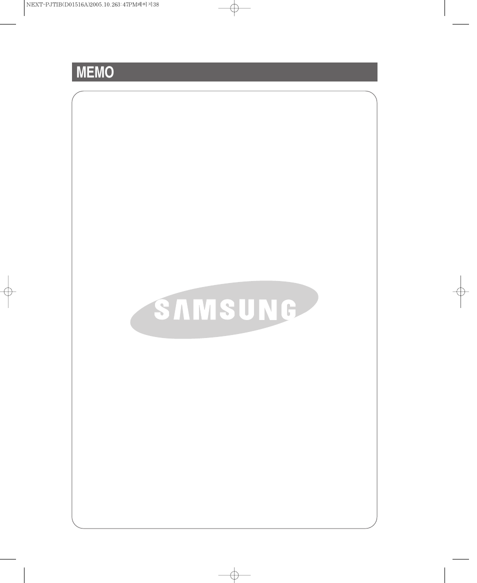 Samsung RM255BARB-XAC User Manual | Page 38 / 40