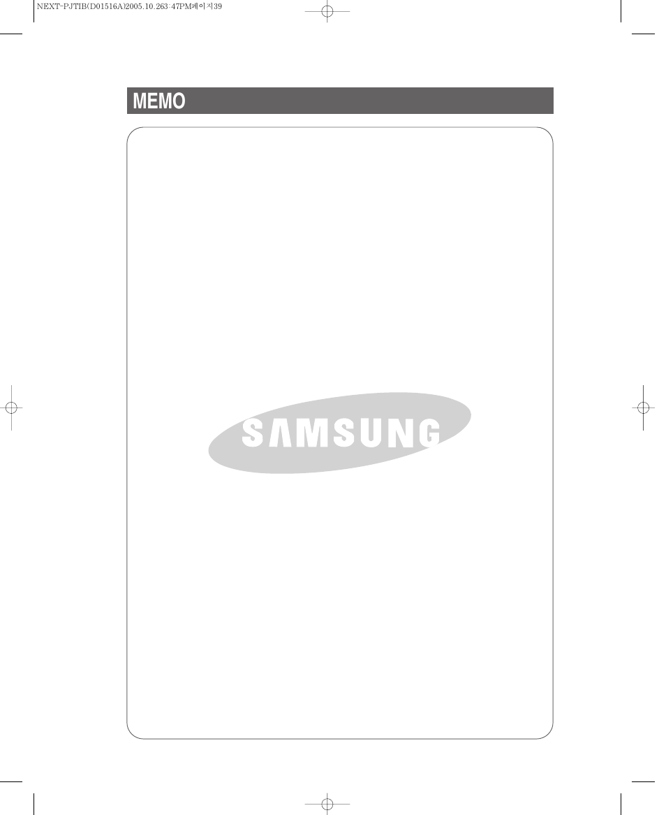 Samsung RM255BARB-XAC User Manual | Page 39 / 40