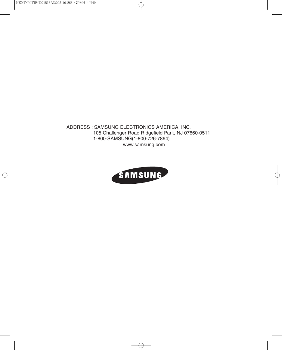 Samsung RM255BARB-XAC User Manual | Page 40 / 40
