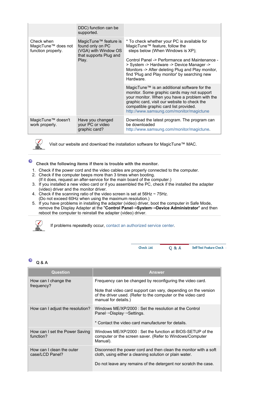 Q & a | Samsung LS21BRBAB-XAA User Manual | Page 66 / 79