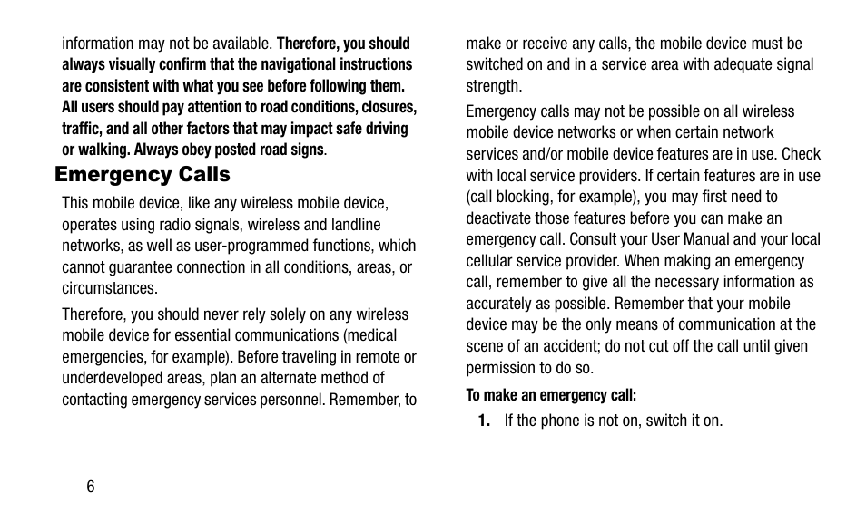 Emergency calls | Samsung SM-G870ADGEATT User Manual | Page 12 / 19