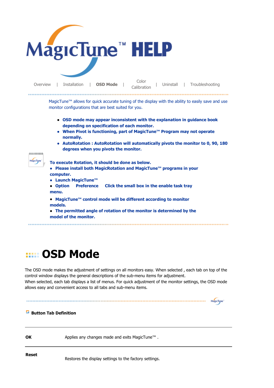 Osd mode | Samsung MJ19BSASQ-XBG User Manual | Page 106 / 189