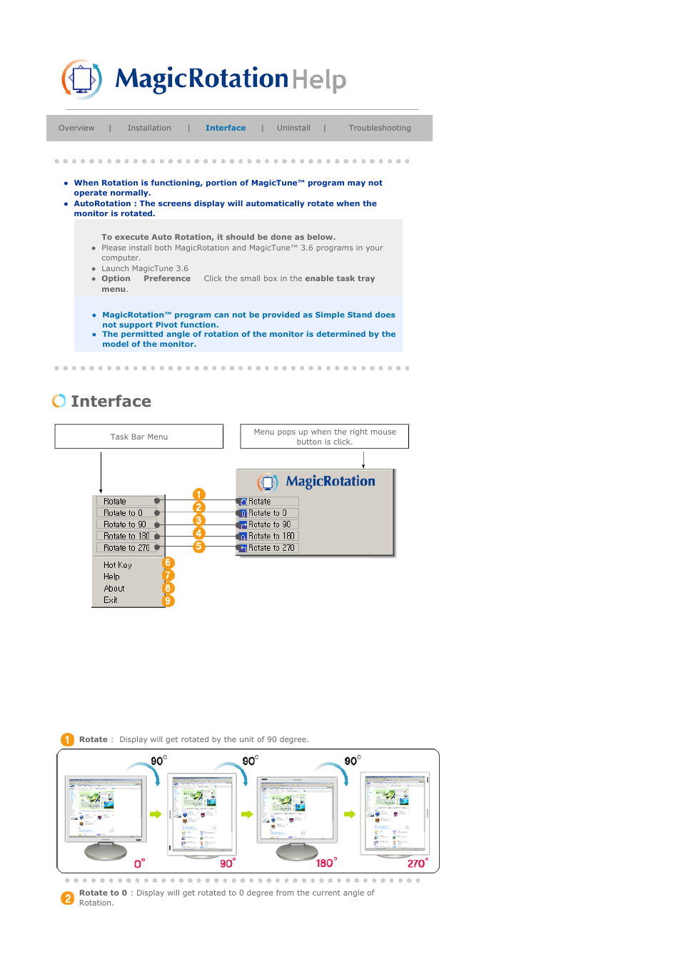 Interface | Samsung MJ19BSASQ-XBG User Manual | Page 125 / 189