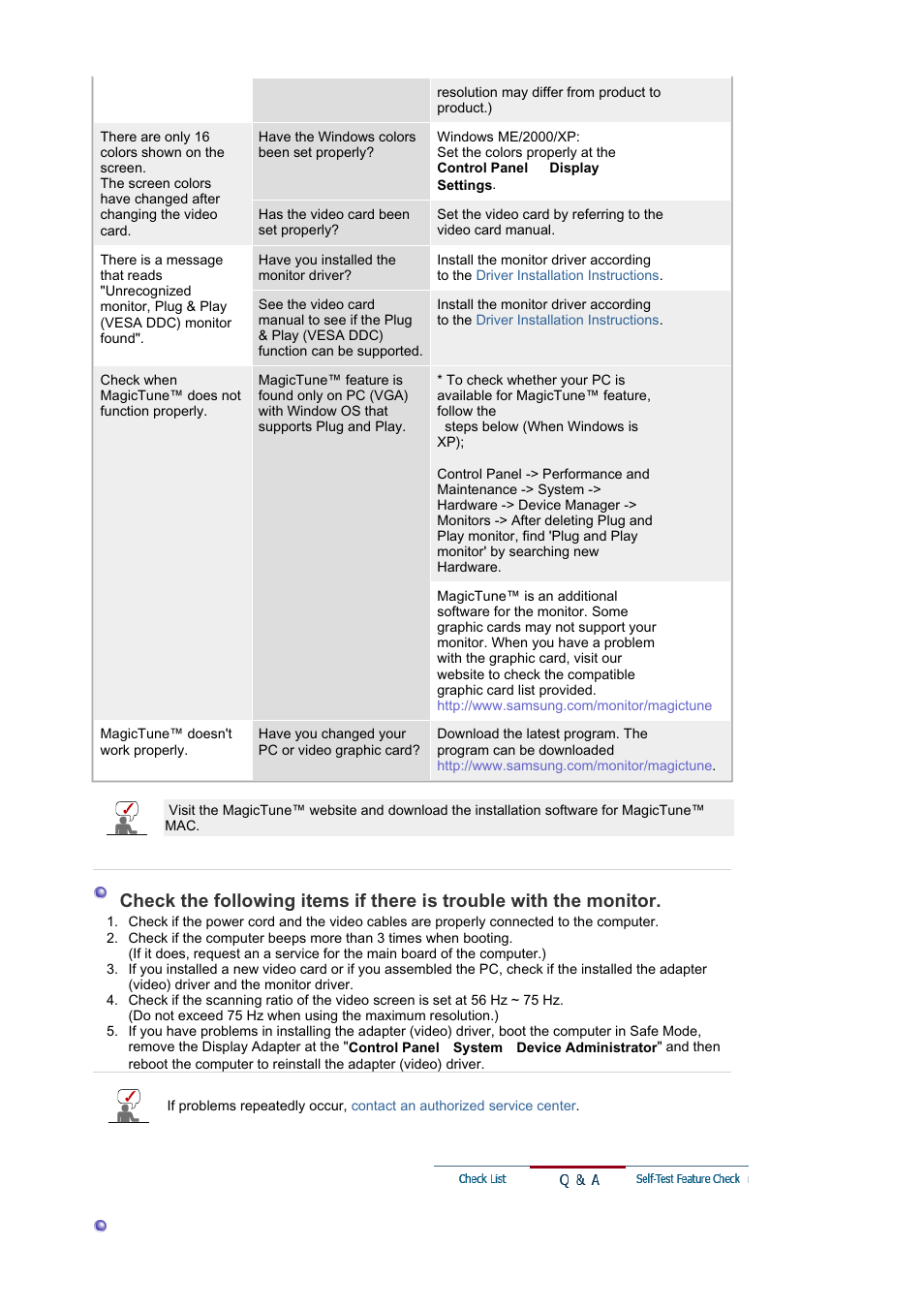 Q & a | Samsung MJ19BSASQ-XBG User Manual | Page 133 / 189