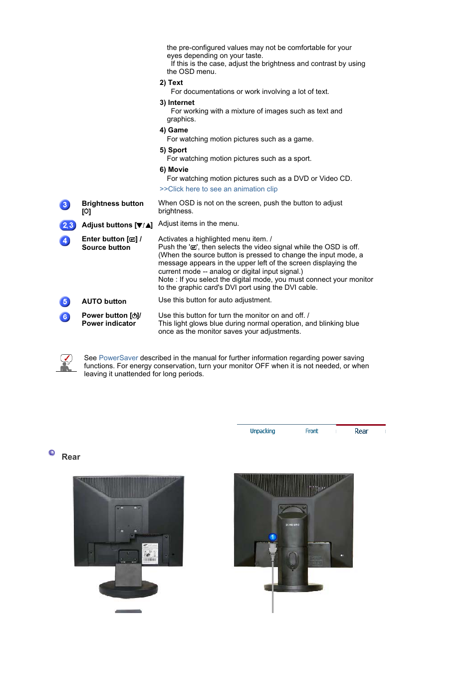 Rear | Samsung MJ19BSASQ-XBG User Manual | Page 16 / 189