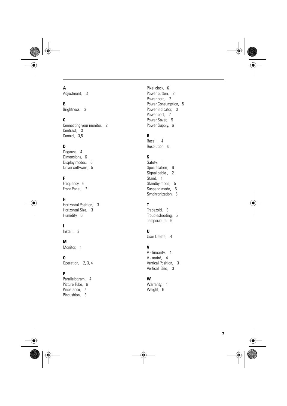Index | Samsung DT15VSPN-XBM User Manual | Page 9 / 11