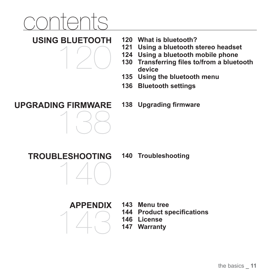 Samsung YP-P2JABY-XAA User Manual | Page 11 / 152
