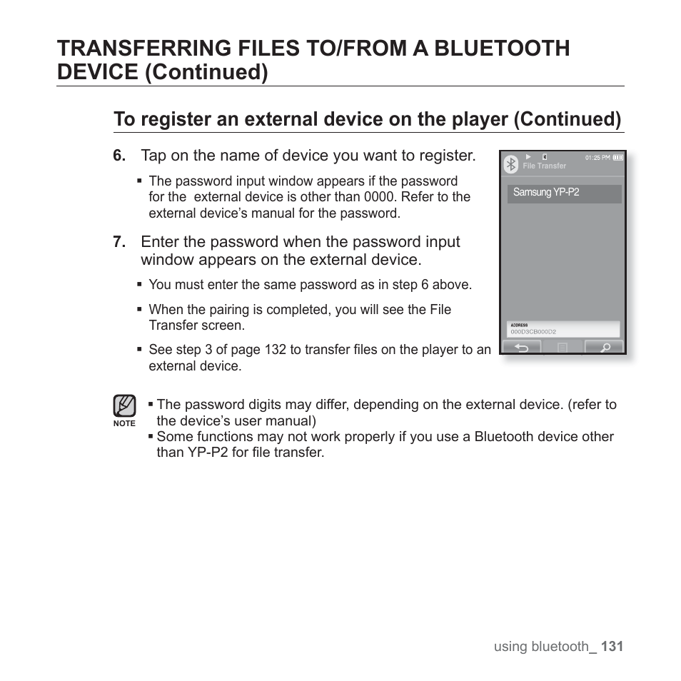 Samsung YP-P2JABY-XAA User Manual | Page 131 / 152
