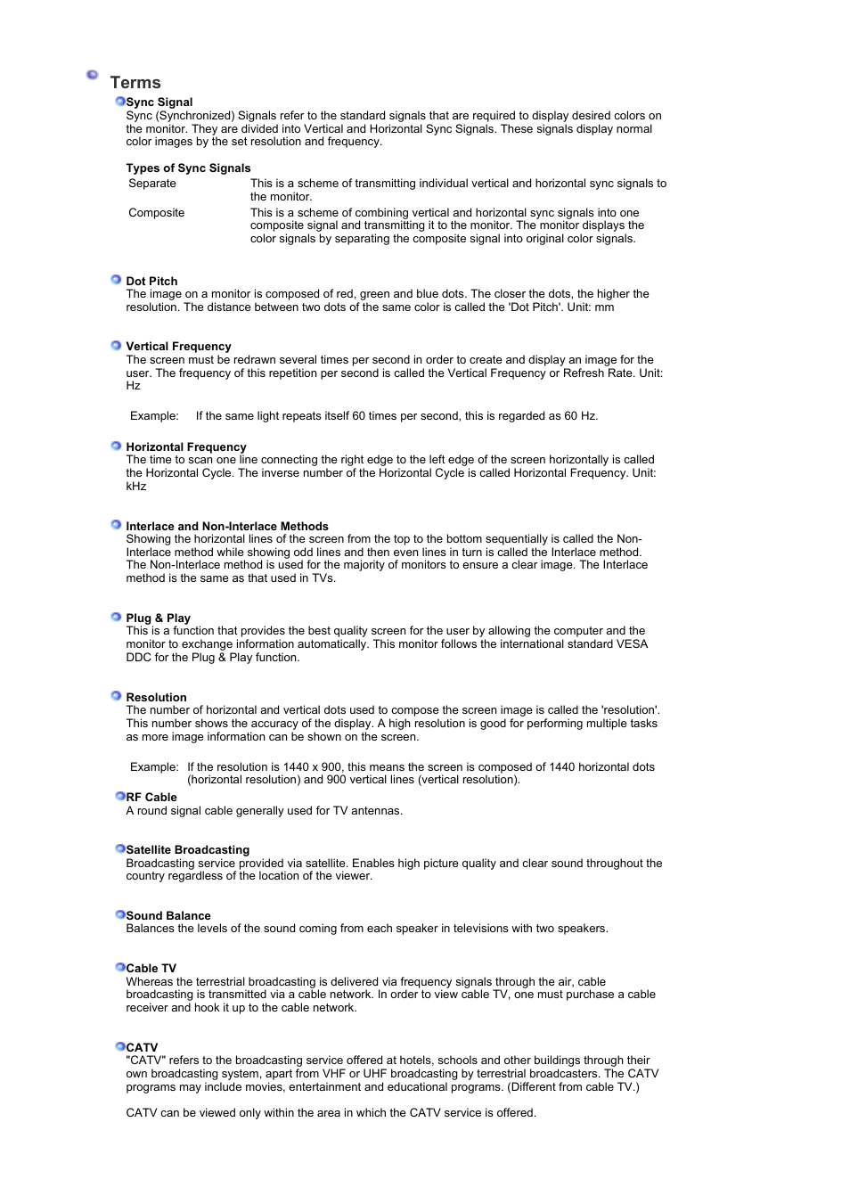 Terms, For better display | Samsung LS19DOWSS-XAA User Manual | Page 48 / 54