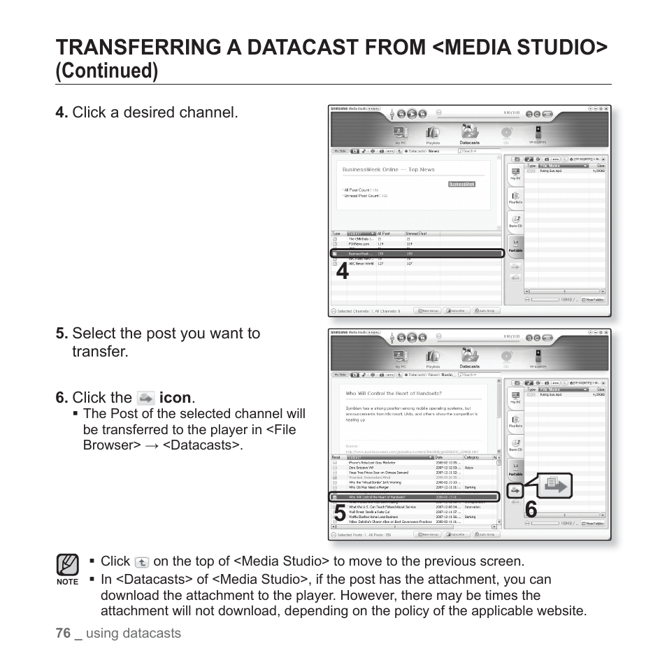 Samsung YP-S3JAB-XAA User Manual | Page 76 / 101