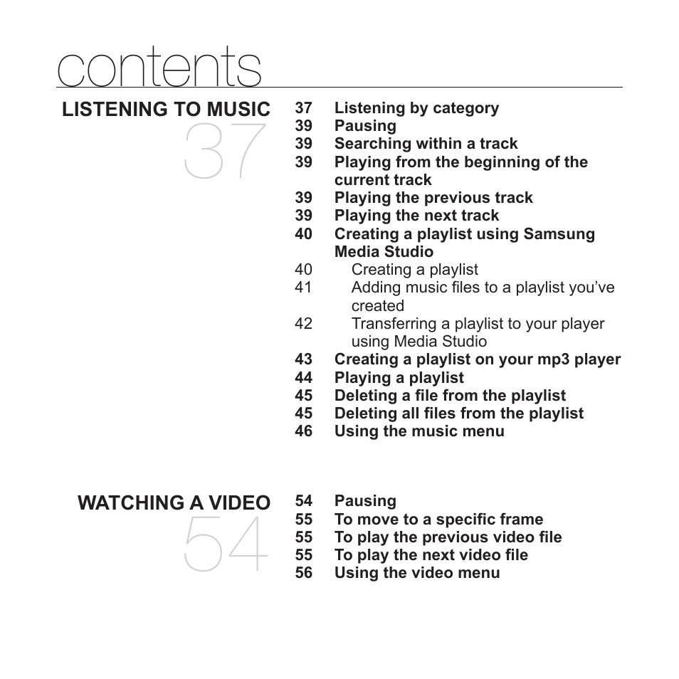 Samsung YP-S3JAB-XAA User Manual | Page 8 / 101