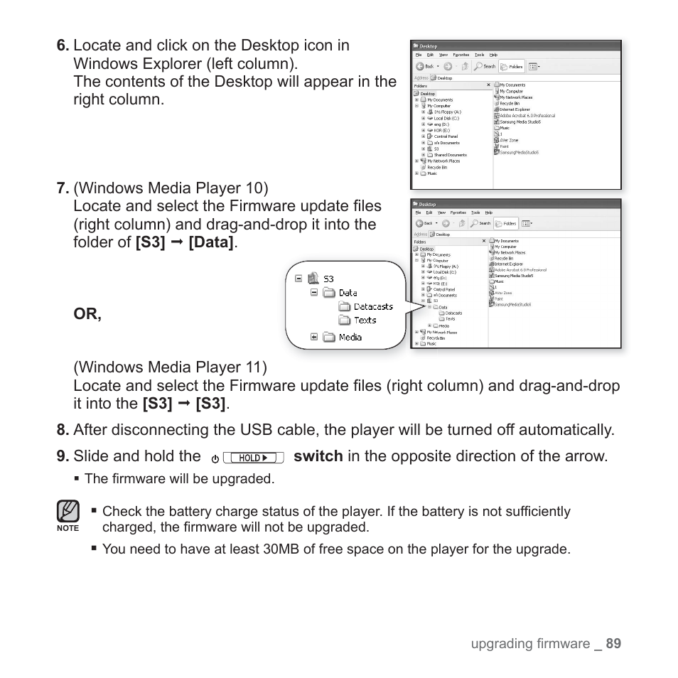 Samsung YP-S3JAB-XAA User Manual | Page 89 / 101