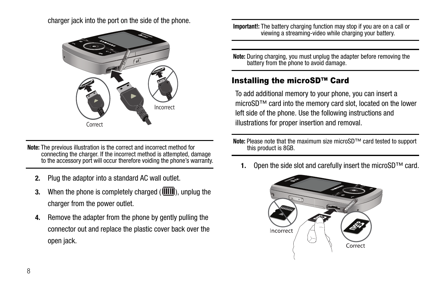 Installing the microsd™ card | Samsung SGH-A767LBAATT User Manual | Page 12 / 164