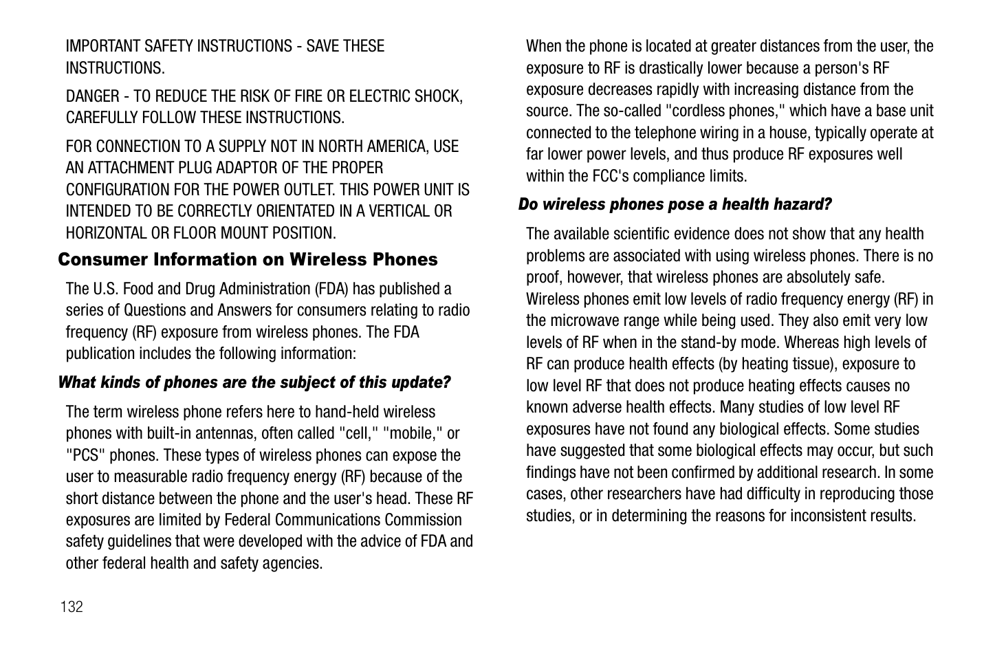 Consumer information on wireless phones | Samsung SGH-A767LBAATT User Manual | Page 136 / 164