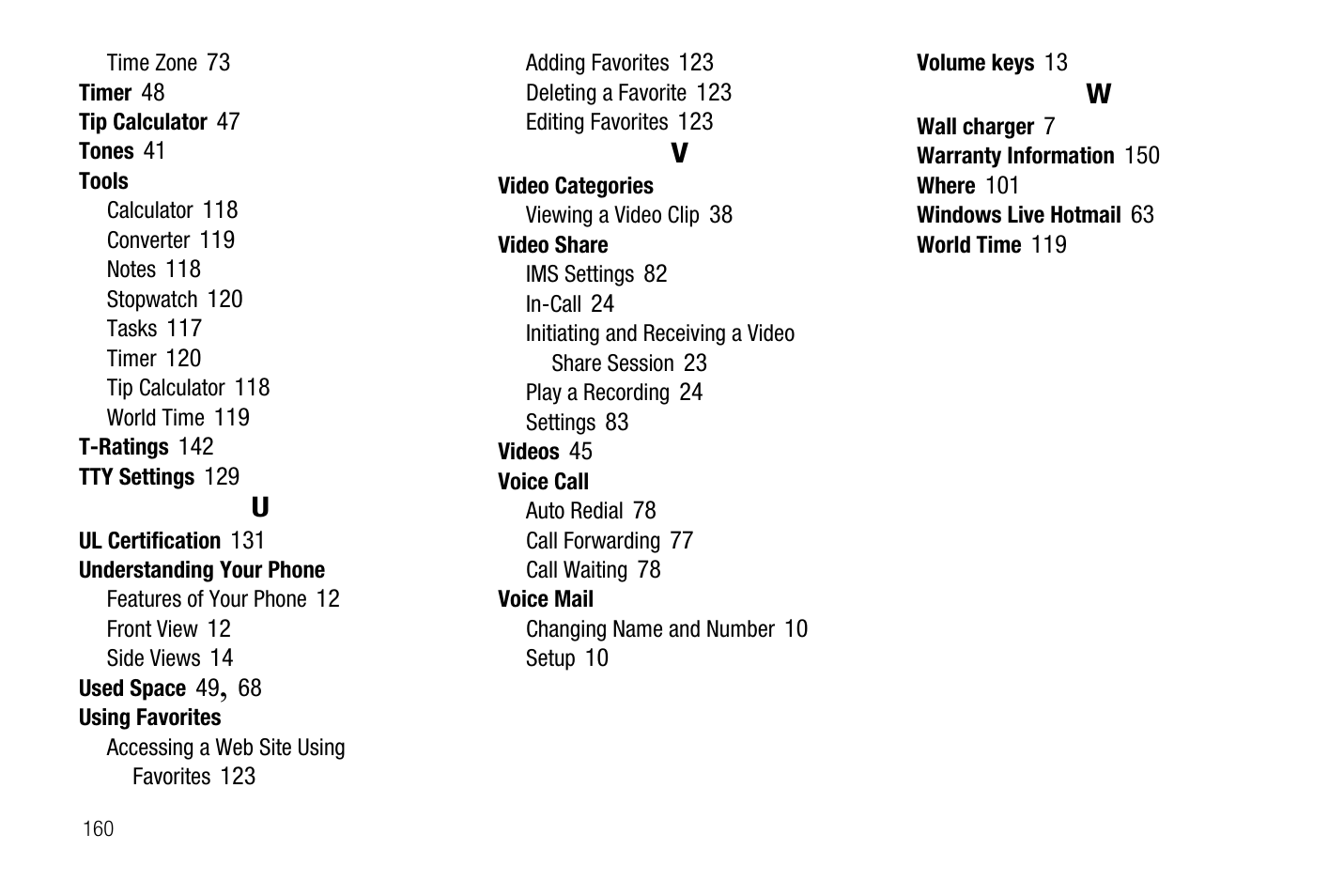 Samsung SGH-A767LBAATT User Manual | Page 164 / 164