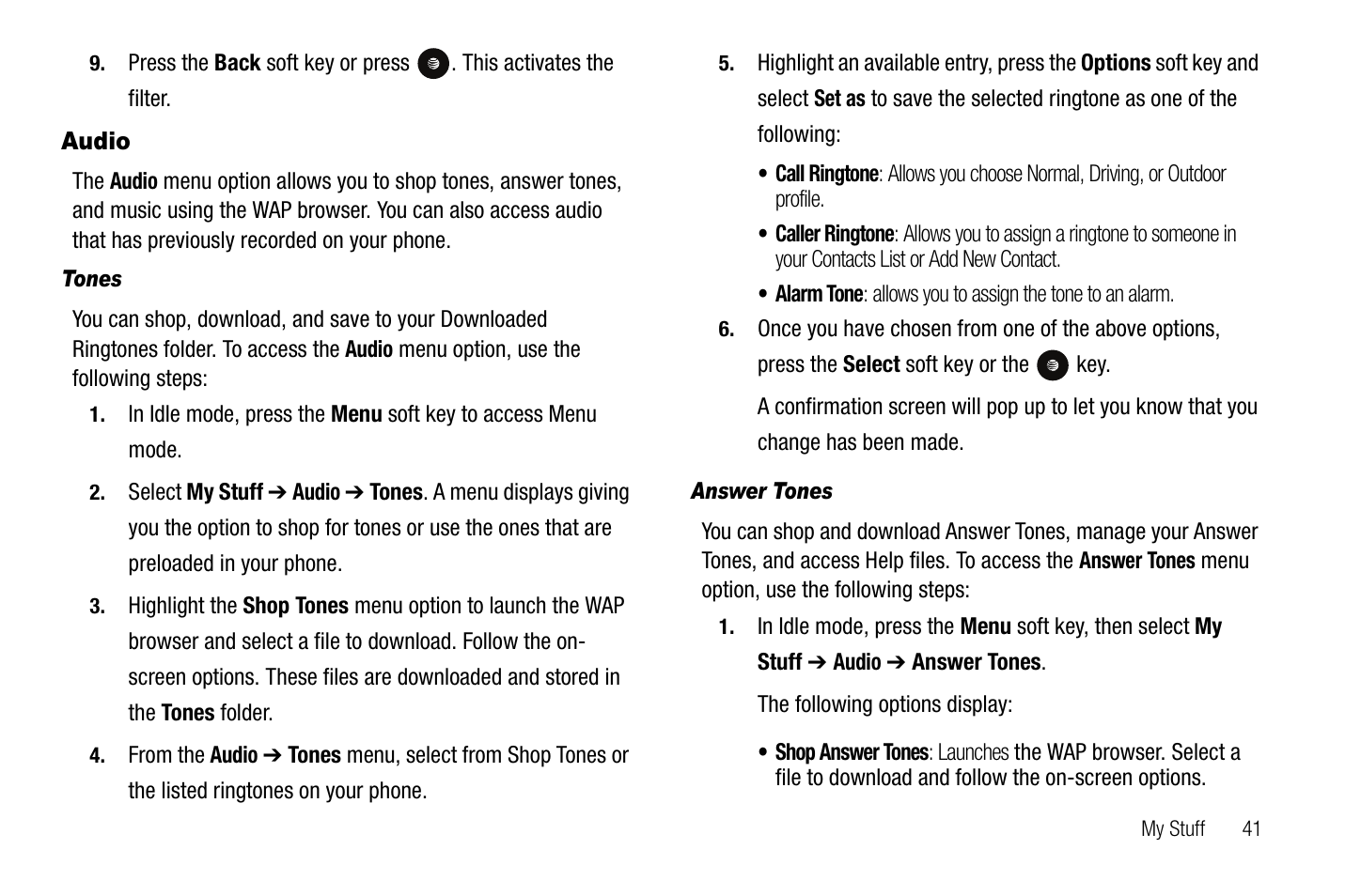 Audio | Samsung SGH-A767LBAATT User Manual | Page 45 / 164