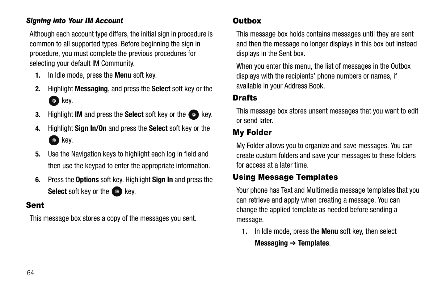 Samsung SGH-A767LBAATT User Manual | Page 68 / 164