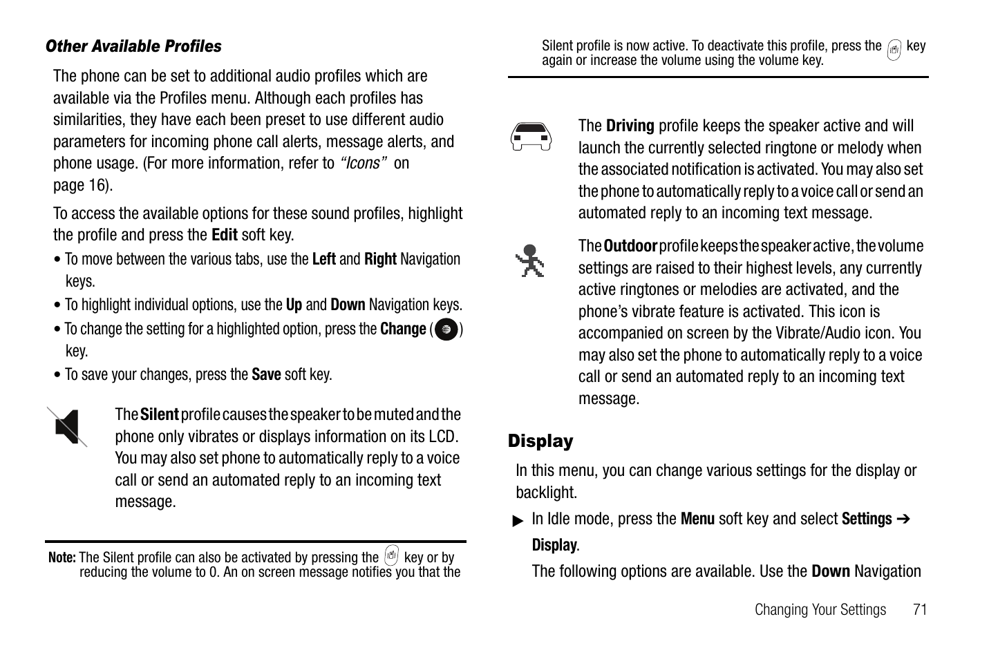 Display | Samsung SGH-A767LBAATT User Manual | Page 75 / 164