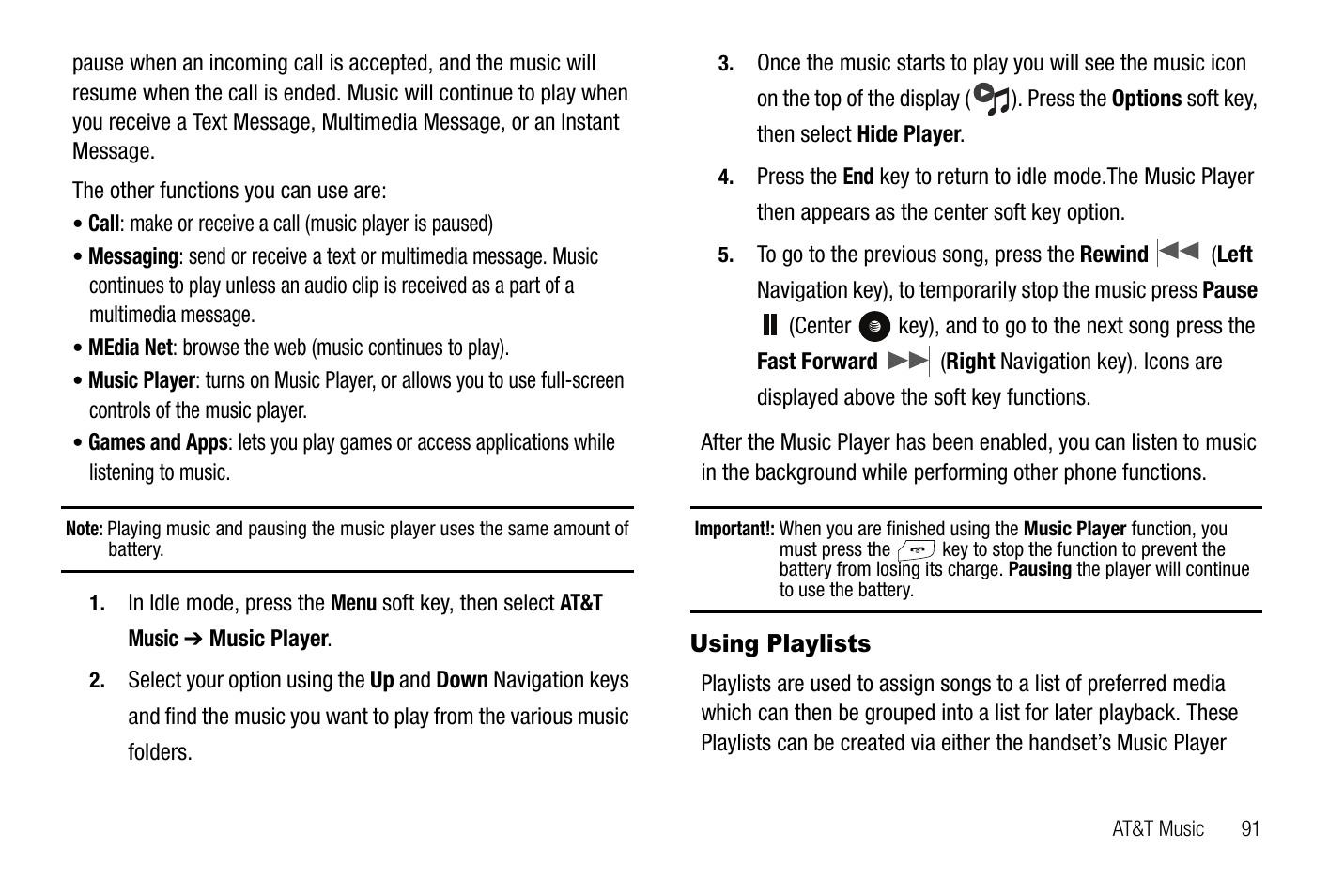 Using playlists | Samsung SGH-A767LBAATT User Manual | Page 95 / 164