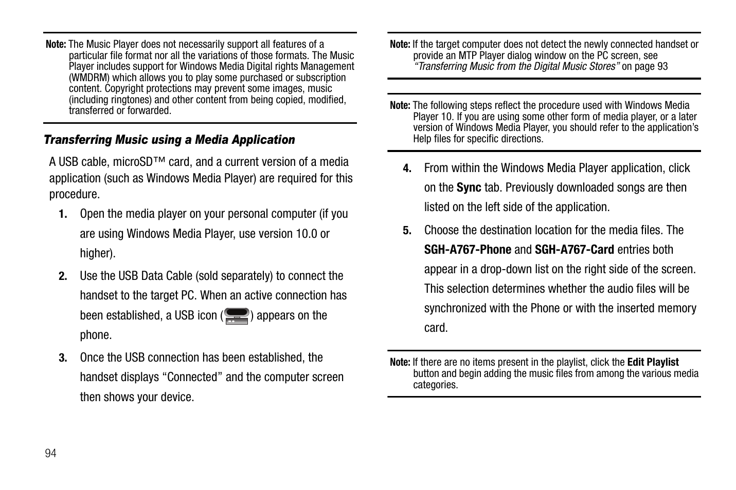 Samsung SGH-A767LBAATT User Manual | Page 98 / 164