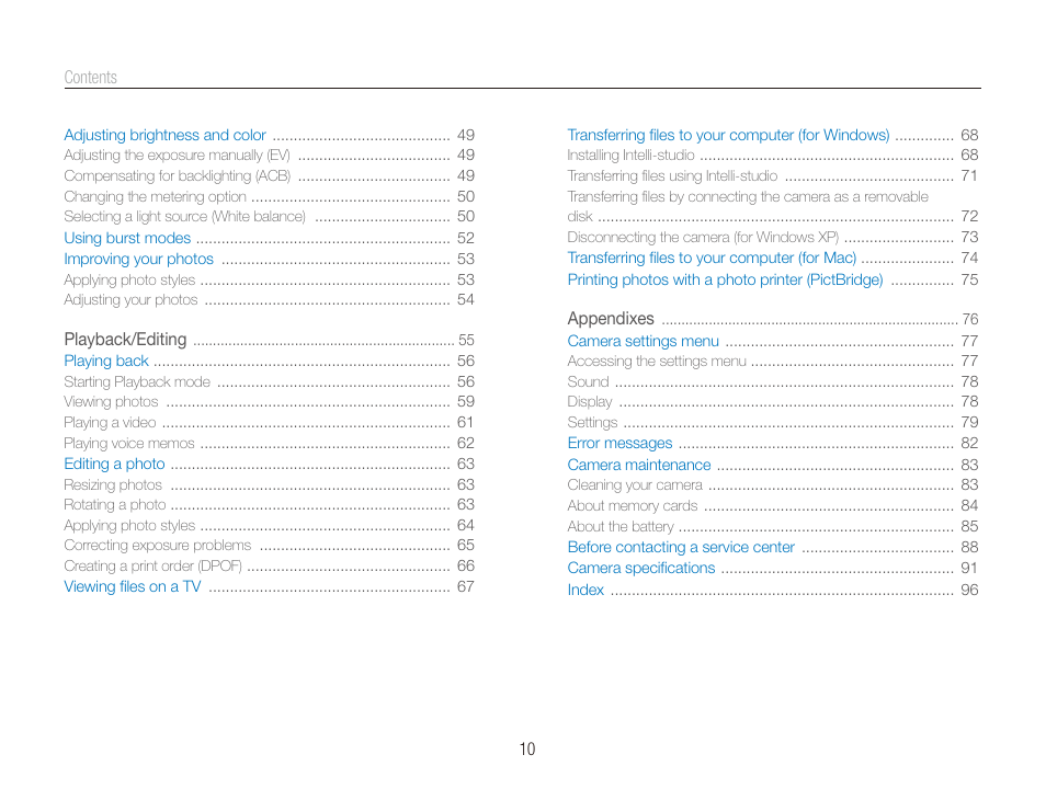 Samsung EC-PL100ZBPSPA User Manual | Page 11 / 100