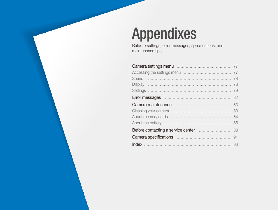 Appendixes | Samsung EC-PL100ZBPSPA User Manual | Page 77 / 100