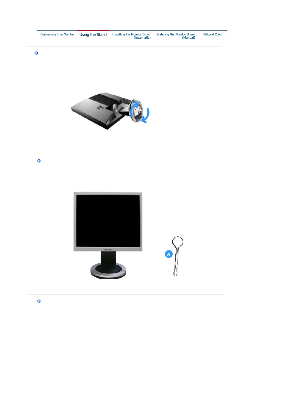 Using the stand | Samsung LS17MJCKS-XAA User Manual | Page 13 / 62