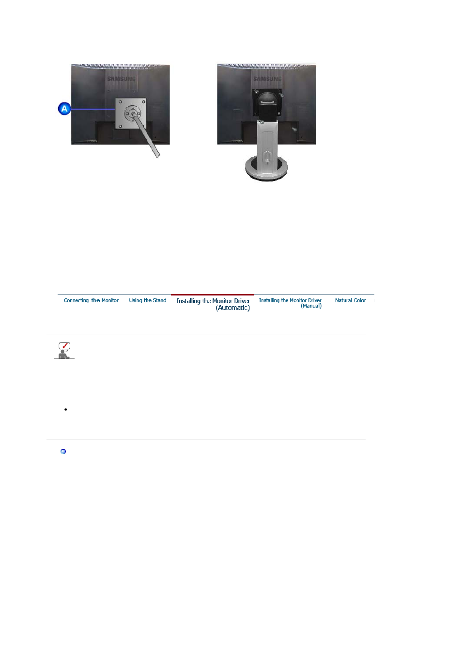 Installing the monitor driver(automatic) | Samsung LS17MJCKS-XAA User Manual | Page 14 / 62
