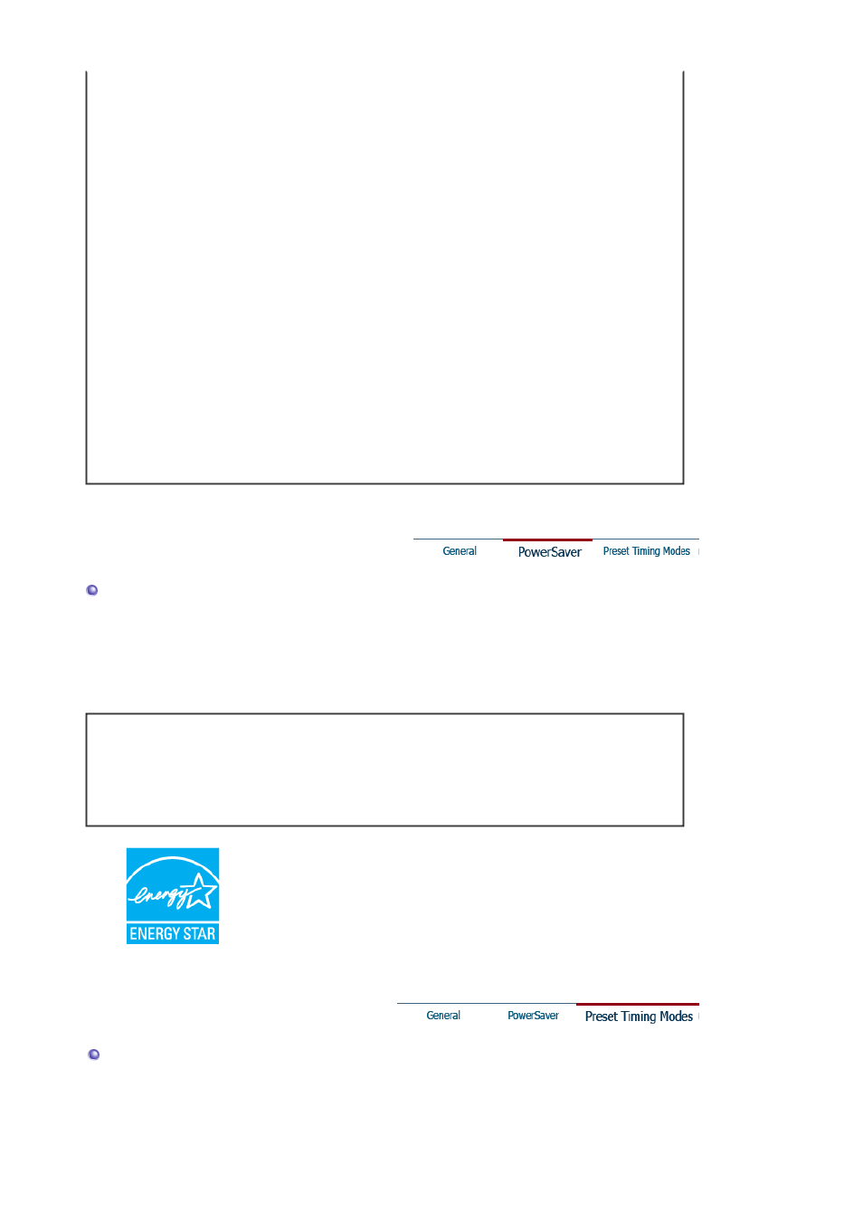Powersaver, Preset timing modes | Samsung LS17MJCKS-XAA User Manual | Page 47 / 62