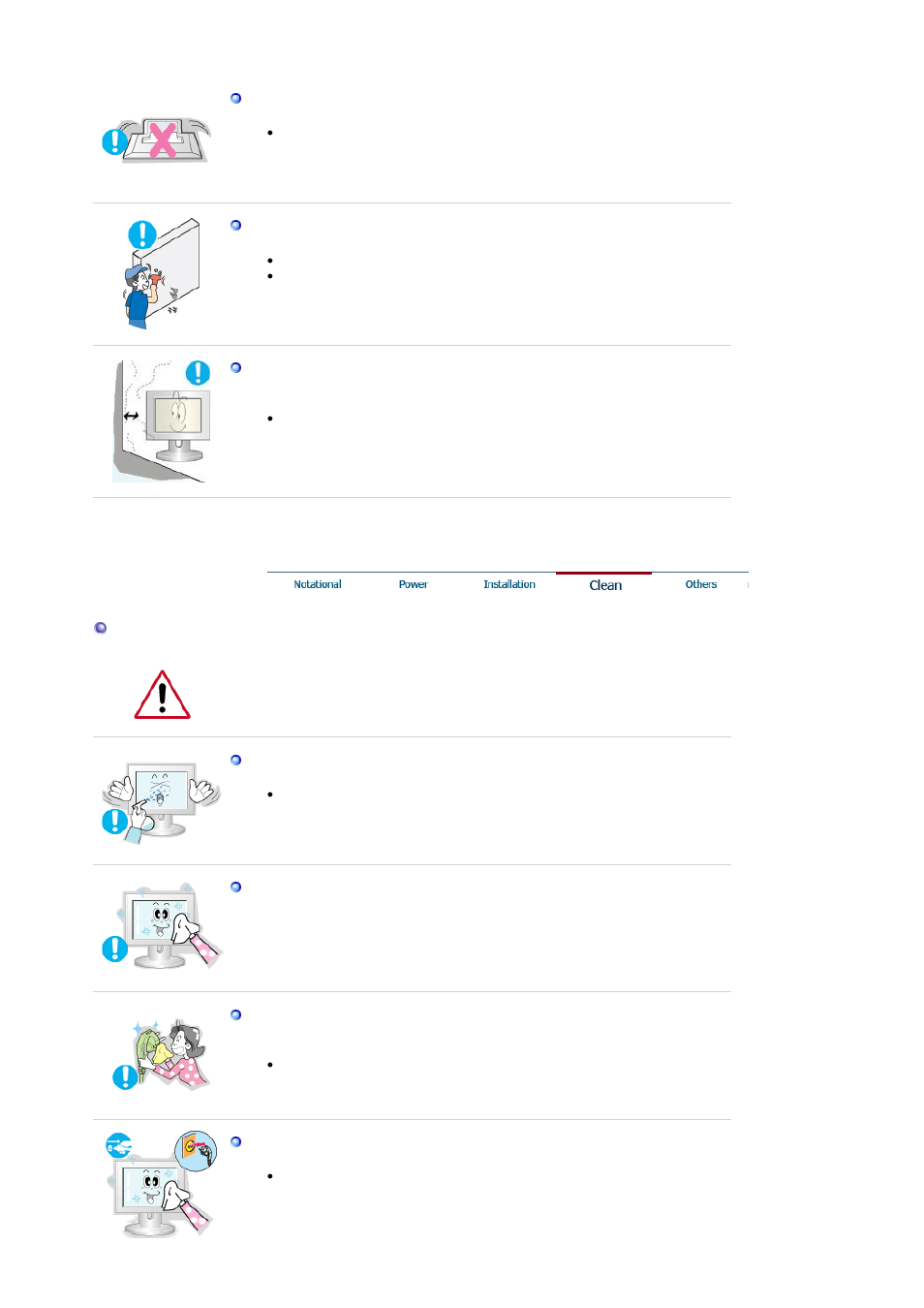 Clean | Samsung LS17MJCKS-XAA User Manual | Page 5 / 62