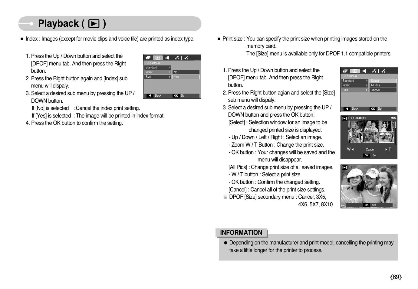 Playback ( ), Information | Samsung EC-L77ZZBBA-AU User Manual | Page 70 / 98