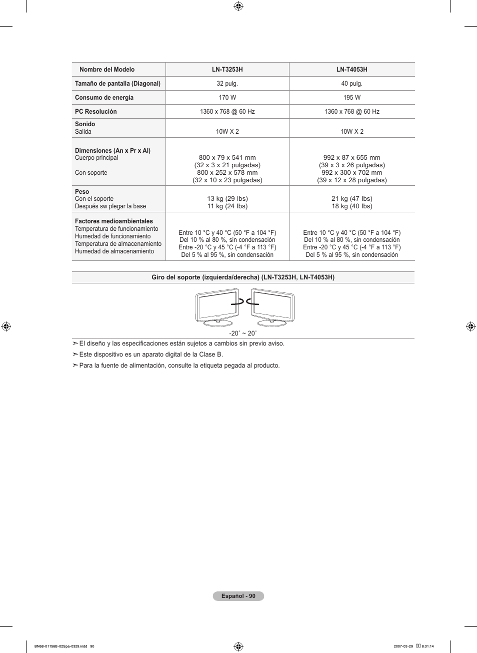 Samsung LNT2353HX-XAA User Manual | Page 190 / 191